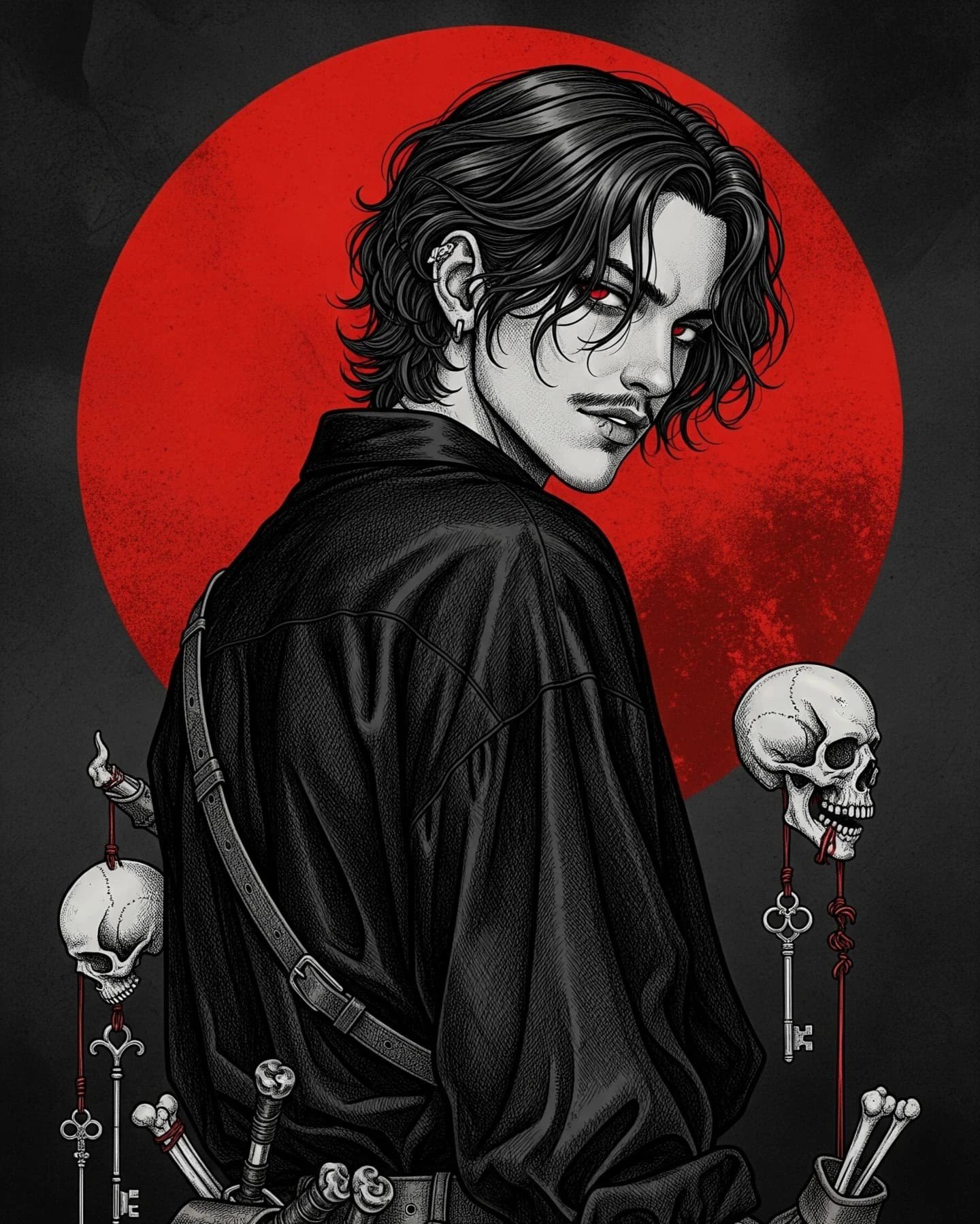 Gothic Dark Fantasy Portrait AI image prompt