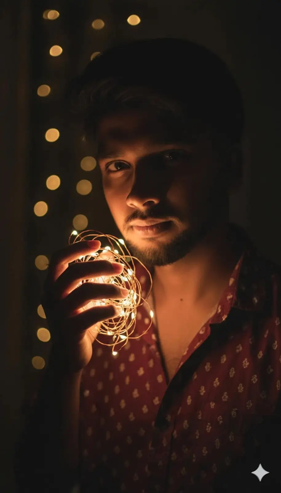 Fairy Light Diwali Portrait for Men AI image prompt