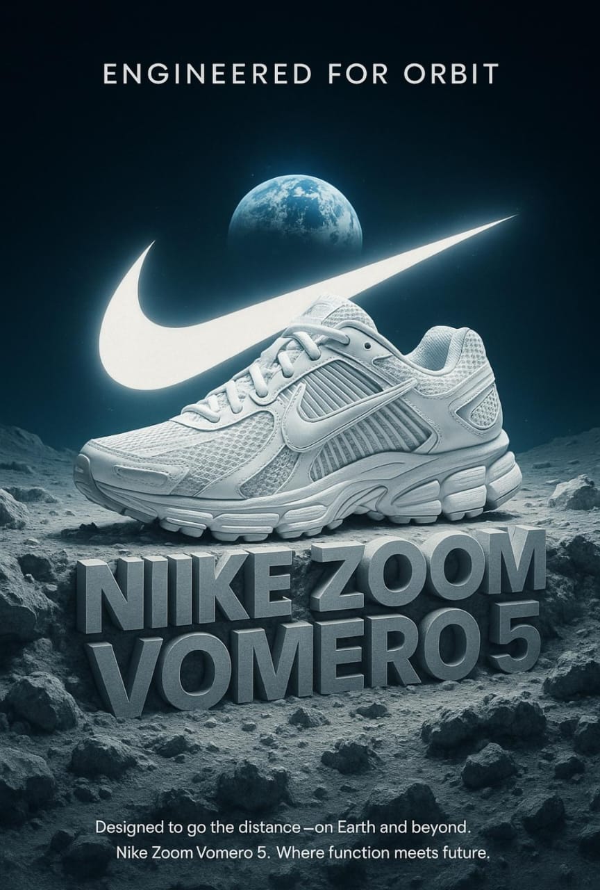 Cosmic Sneaker Poster AI image prompt